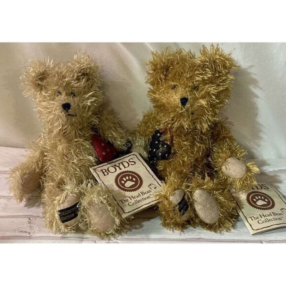 Vintage THE HEAD BEAN‎ COLLECTION Boyds Bears Plush Friendship bears Jointed